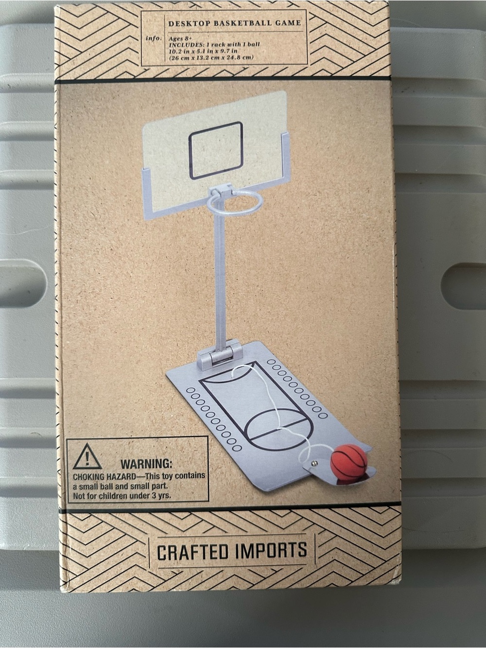 Desktop Basketball Game - Gray with Orange Ball